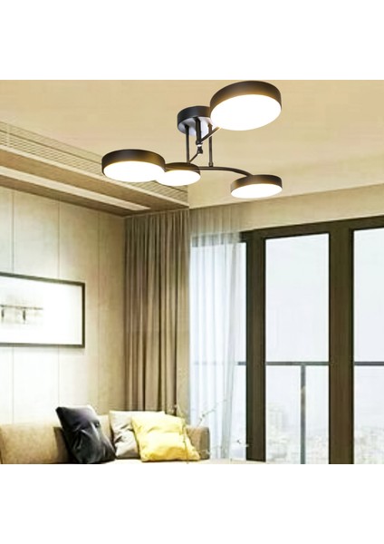Fors Modern Dekoratif 4lü LED 3 Renk Işık Enerji Tasarruflu Oturma Odası Mutfak Giyinme Odası fiyatları