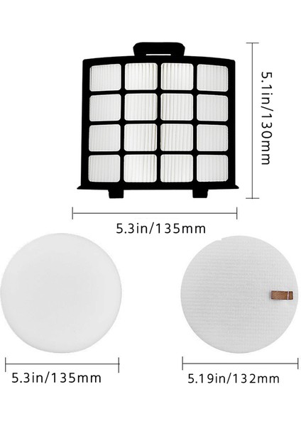 6 Set Hepa Filtre Pamuk Filtre Elektrikli Süpürge Yedek (Yurt Dışından)