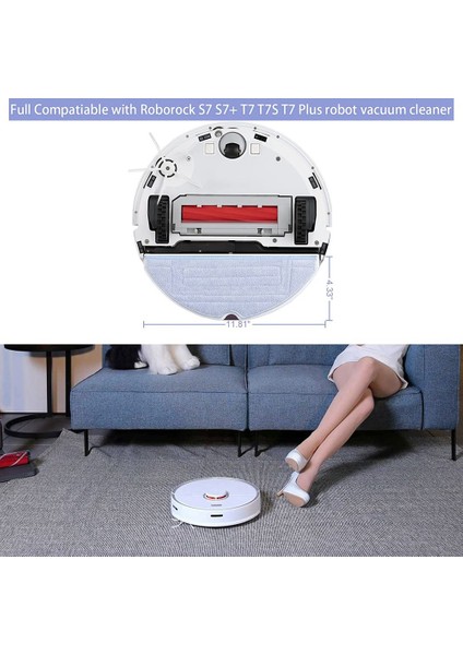 Roborock T7S T7S Plus S7 Elektrikli Süpürge Için 4'lü Paspas Bezi (Yurt Dışından)
