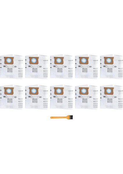 10 Adet Shop Vac Için Vakum Filtre Torbası 5-8 Galon Tip E (Yurt Dışından)