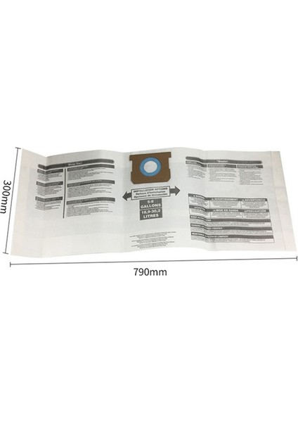 10 Adet Shop Vac Için Vakum Filtre Torbası 5-8 Galon Tip E (Yurt Dışından)