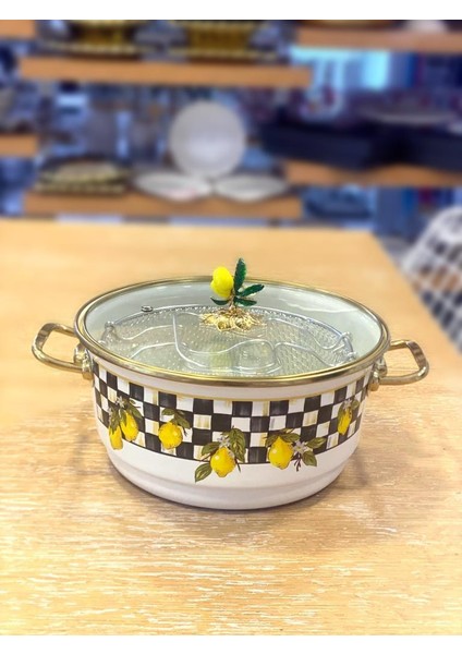 Lemon Emaye Kızartma Tenceresi 22 cm