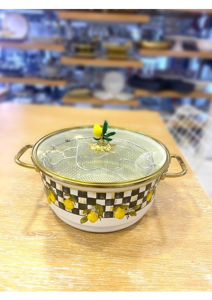 Lemon Emaye Kızartma Tenceresi 22 cm