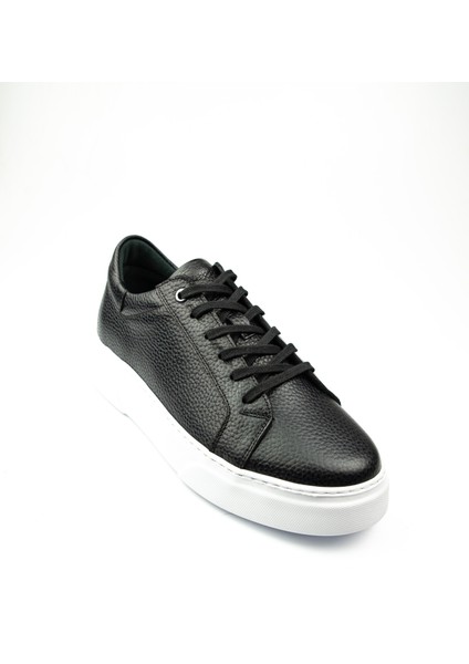 4007 Siyah Deri Erkek Sneaker
