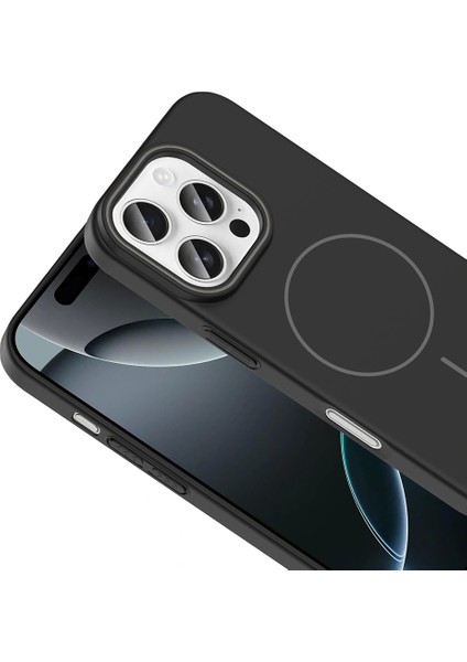 Apple iPhone 16 Pro Max Kılıf Magsafe Şarj Özellikli Redclick Ruby Silikon Kapak modelleri