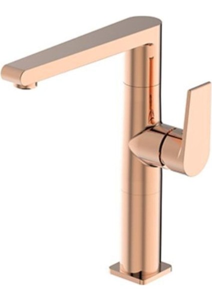 Pruva Yüksek Tip Lavabo ve Eviye Bataryası Rose Gold