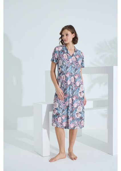 Bambu Kısa Kol Cepli Yazlık Kadın Gecelik 72960 fiyatları