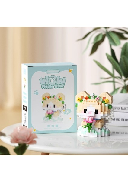 Yeni Yaratıcı Petal Hayvan Kalesi Yapı Taşları Monte Edilmiş Hediye Süs Oyuncakları (Yurt Dışından)