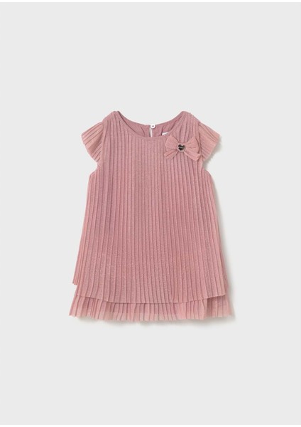 Tüllü Pileli Elbise Kız Çocuk - Mayoral - Pembe - 2 Yaş - 1907-PEMBE-2 Yaş