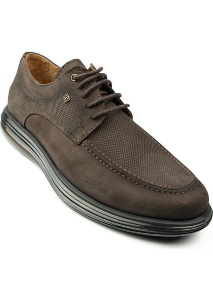 5010 Kahverengi Nubuk Deri Erkek Klasik Ayakkabı