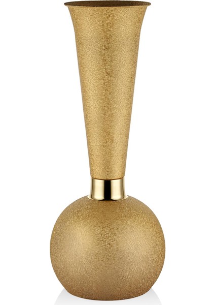 Seta Te x tured Dark Uzun Vazo Gold 30*30*75 cm