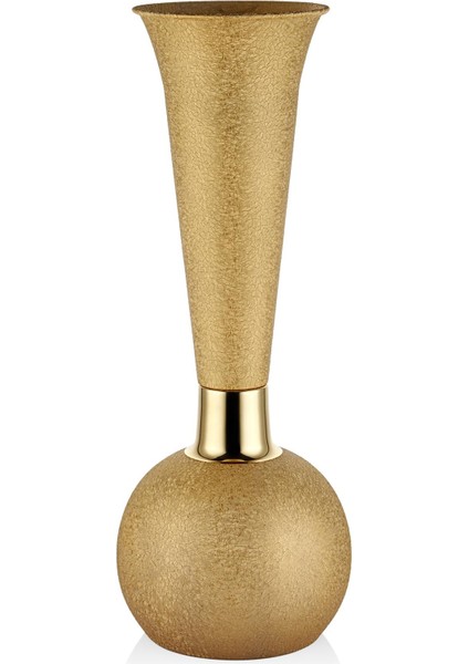 Seta Te x tured Dark Uzun Vazo Gold 30*30*83 cm