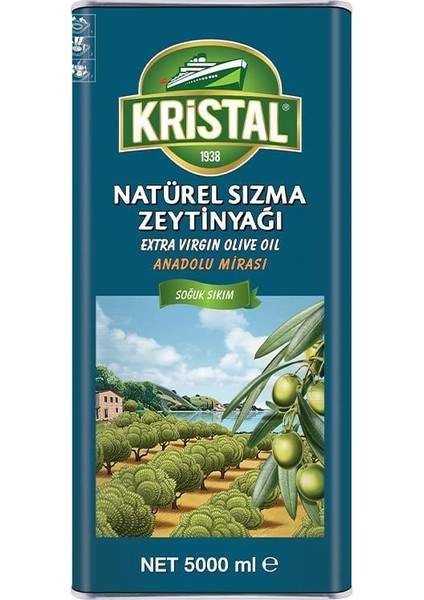 Anadolu Mirası Natürel Sızma Zeytinyağı 5 L Teneke