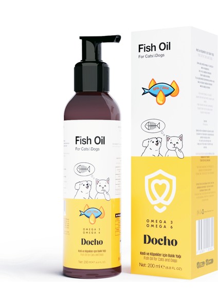 Kedi Ve Köpekler Için Omega 3 Ve 6 Içerikli Balık Yağı 200 Ml