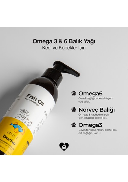 Kedi Ve Köpekler Için Omega 3 Ve 6 Içerikli Balık Yağı 200 Ml