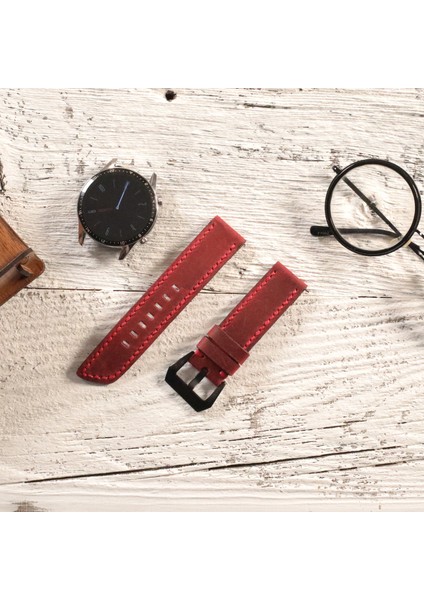 Huawei Watch Deri Kordon Watch GT4 GT5 46mm Gt 2 3 4 5 Pro Se 2e 22mm 46mm Huawei Watch 4 Pro Ultimate Elite Gt2 E Gt2e Gt2pro Gt3 Pro Gt3pro Kırmızı Deri Kordon Kayış