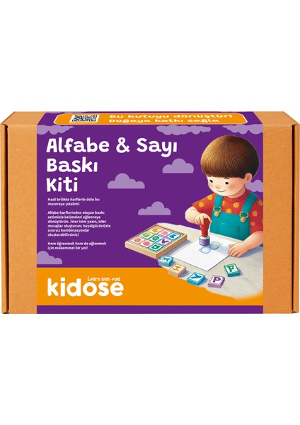 Eğitici Alfabe & Sayılar Baskı Etkinlik Oyun Kiti - (Alphabet And Numbers Stamp Kit)