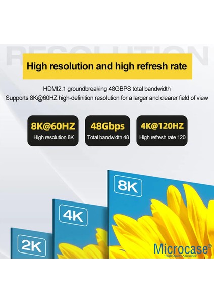 Ultra Hd 8k Alüminyum Başlıklı HDMI To HDMI Kablo 1.5 Metre - AL5083 modelleri