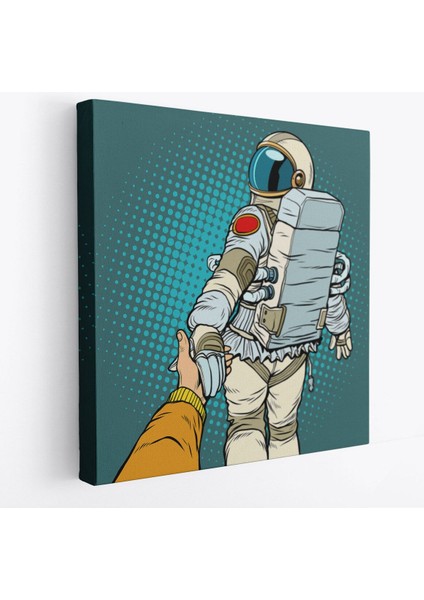 Uzaya Giden Astronot Kanvas TABLO-5073