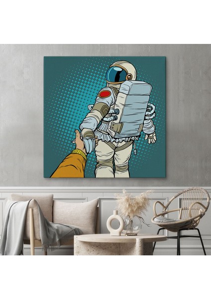 Uzaya Giden Astronot Kanvas TABLO-5073 fiyatları