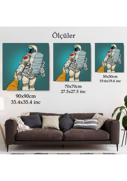 Uzaya Giden Astronot Kanvas TABLO-5073 indirimleri