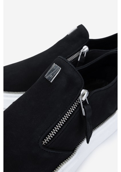 Erkek Deri Siyah Nubuk Sneakers & Spor Ayakkabı 352 22243 Erk Ayk Y25 Sıyah Nbk