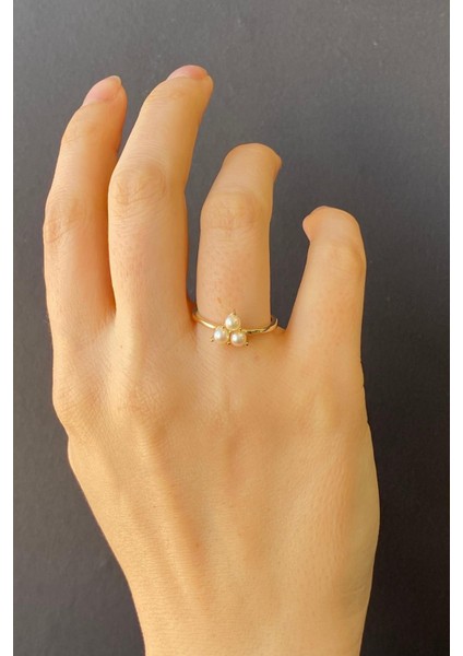 14 Ayar Altın 3 mm Tria Doğal Inci Küpe Kolye Yüzük Üçlü Set fırsatları