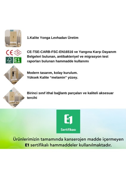 Tobi Çocuk Gardrobu Safir Meşe Beyaz indirimleri
