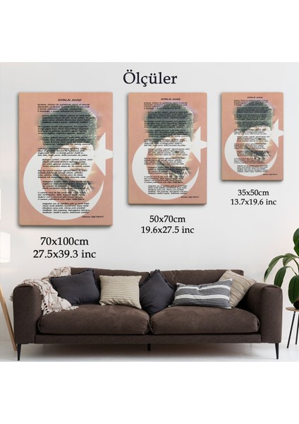 Istiklal Marşı Dekoratif Duvar TABLOSU-6466