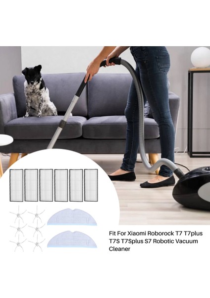 Xiaomi Roborock S7 / T7S Plus Için Mop Rag Hepa Filtreli Yan Fırça (Yurt Dışından)