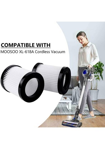 Moosoo XL-618A Kablosuz Elektrikli Süpürge Için Uyumlu Yedek Hepa Filtresi (Yurt Dışından)