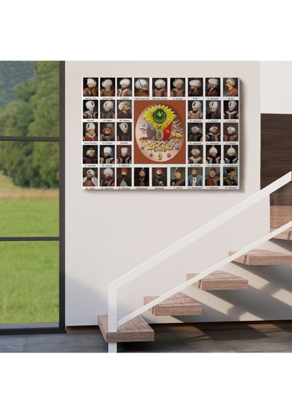 Osmanlı Padişahlarının Tümü Dekoratif Duvar TABLOSU-6549 indirimleri