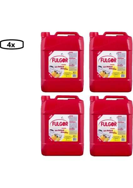 Limonlu Sıvı Bulaşık Deterjanı 5 Lt x 4 Adet