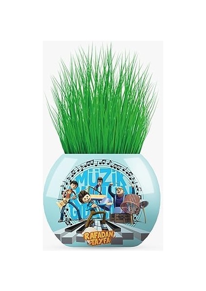 Menashop Rafadan Tayfa Temalı Çim Adam 6'lı Set - Çocuklar Için Eğitici ve Eğlenceli Bitki Yetiştirme Kiti