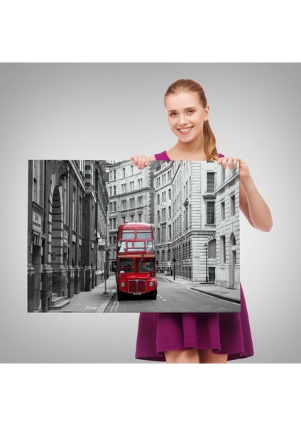 Londra Kırmızı Otobüs TABLOSU-6622 fırsatları