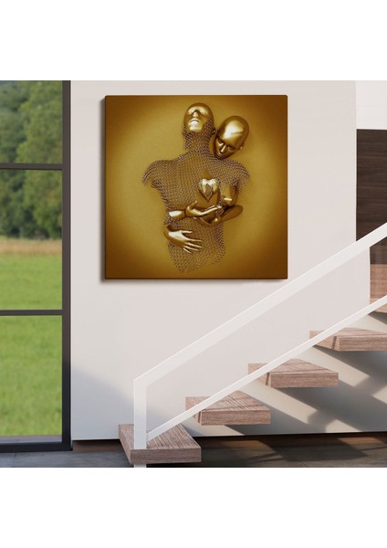 Romantik Beden, Aşk Sanatı, Altın Duvar Dekoru, 3D Efektli Altın İNSAN-5366 fırsatları
