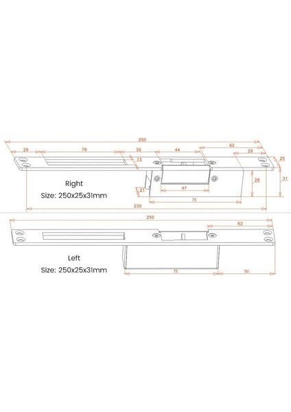 LR-ES12SC Elektrikli Kilit Karşılığı Basaç