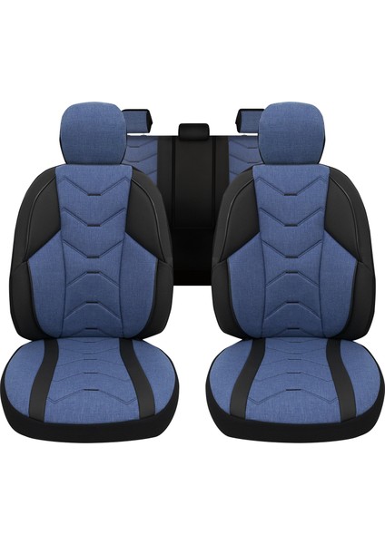 Verita Elegance Serisi - Her Araca Uyumlu Oto Koltuk Kılıfı / Mavi