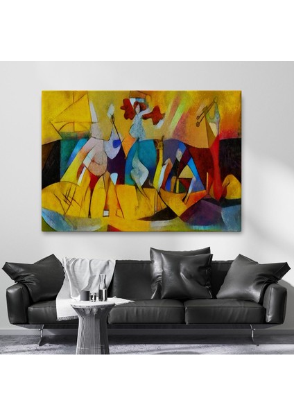 Modern Tarz Soyut Yağlıboya Görünüm Dekoratif Kanvas Duvar TABLOSU-3522 fiyatları