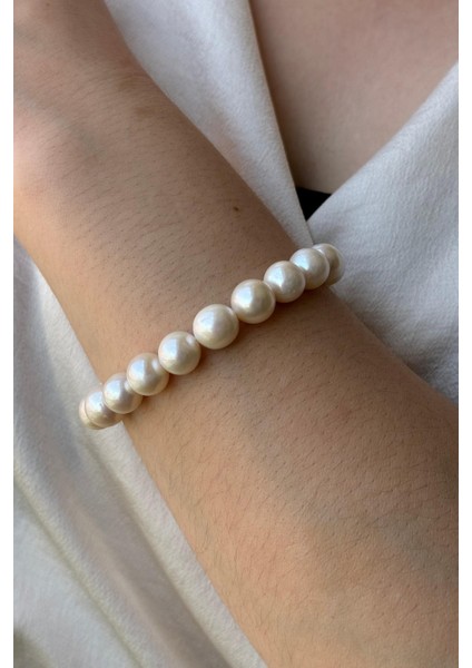 925 Ayar Gümüş 9 mm Gemici Kilit Doğal Inci Bileklik BVRTST08041 fiyatları