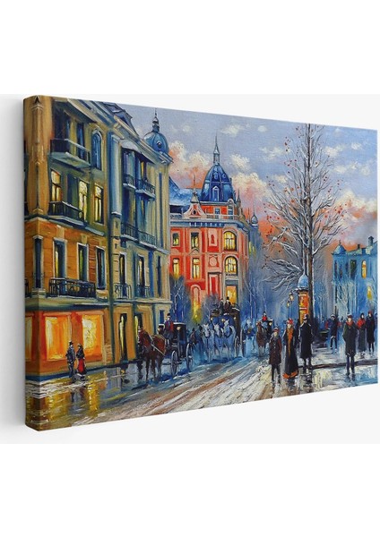 Kiev Ukranya Yağlıboya Görünüm Dekoratif Kanvas TABLO-3513
