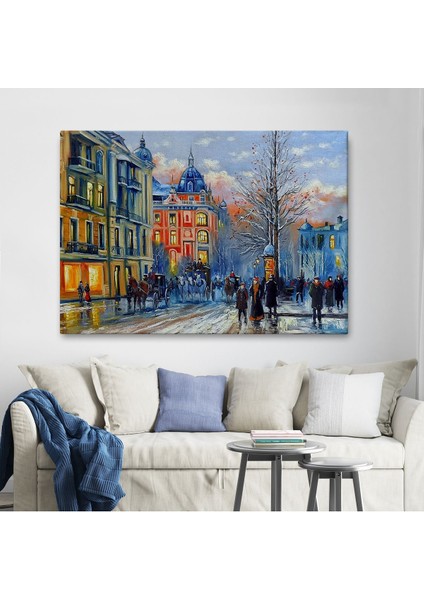 Kiev Ukranya Yağlıboya Görünüm Dekoratif Kanvas TABLO-3513 fiyatları