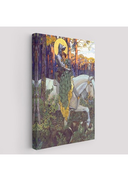 Beyaz At Üzerindeki Prenses ve Prens TABLOSU-6268