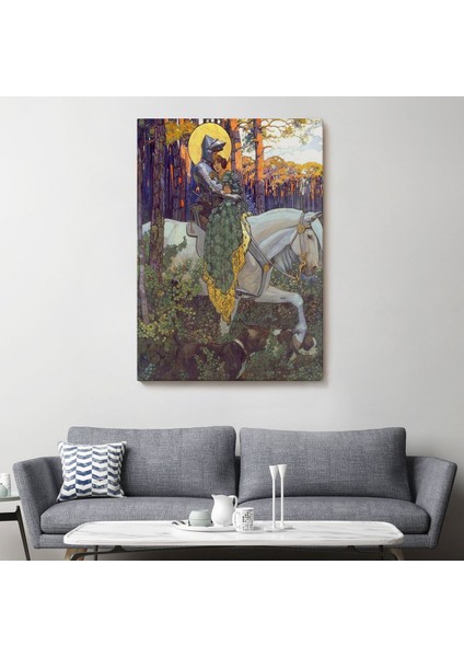 Beyaz At Üzerindeki Prenses ve Prens TABLOSU-6268 fiyatları