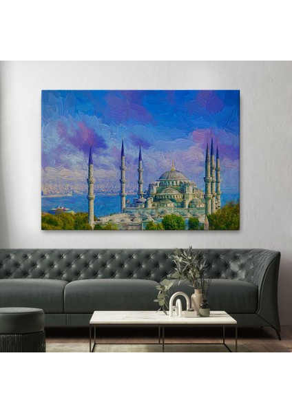 Sultan Ahmet Camii Yağlıboya Görünüm Kanvas Duvar TABLOSU-3691 fiyatları