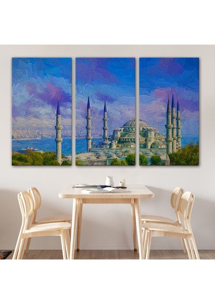 Sultan Ahmet Camii Yağlıboya Görünüm Kanvas Duvar TABLOSU-3691 modelleri