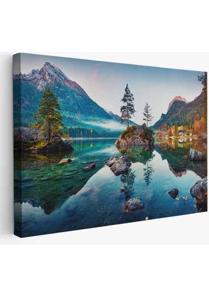 Hintersee Gölü Almanya Dekoratif Kanvas Duvar TABLOSU-3563