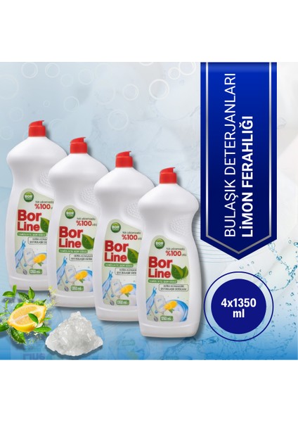 Sıvı Bulaşık Deterjanı Limon Ferahlığı (4X1350 Ml)