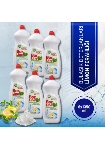 Sıvı Bulaşık Deterjanı Limon Ferahlığı (6X1350 Ml)