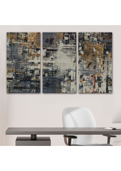 Soyut Geometrik Dekoratif Kanvas Duvar TABLOSU-3658 modelleri